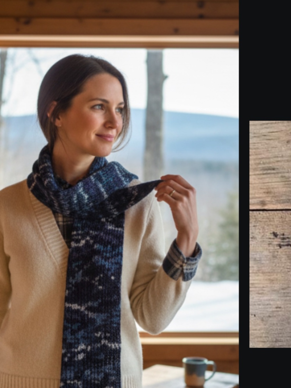 Hand stitched woman's scarf